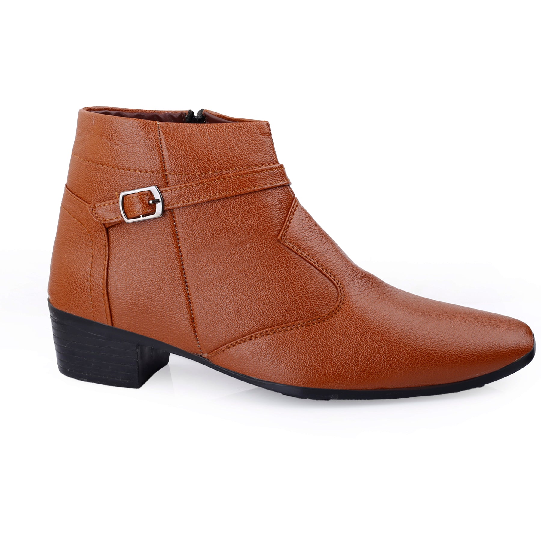 BAXXICO 2 Inch Height Increasing Ankle Zipper Boots For Men