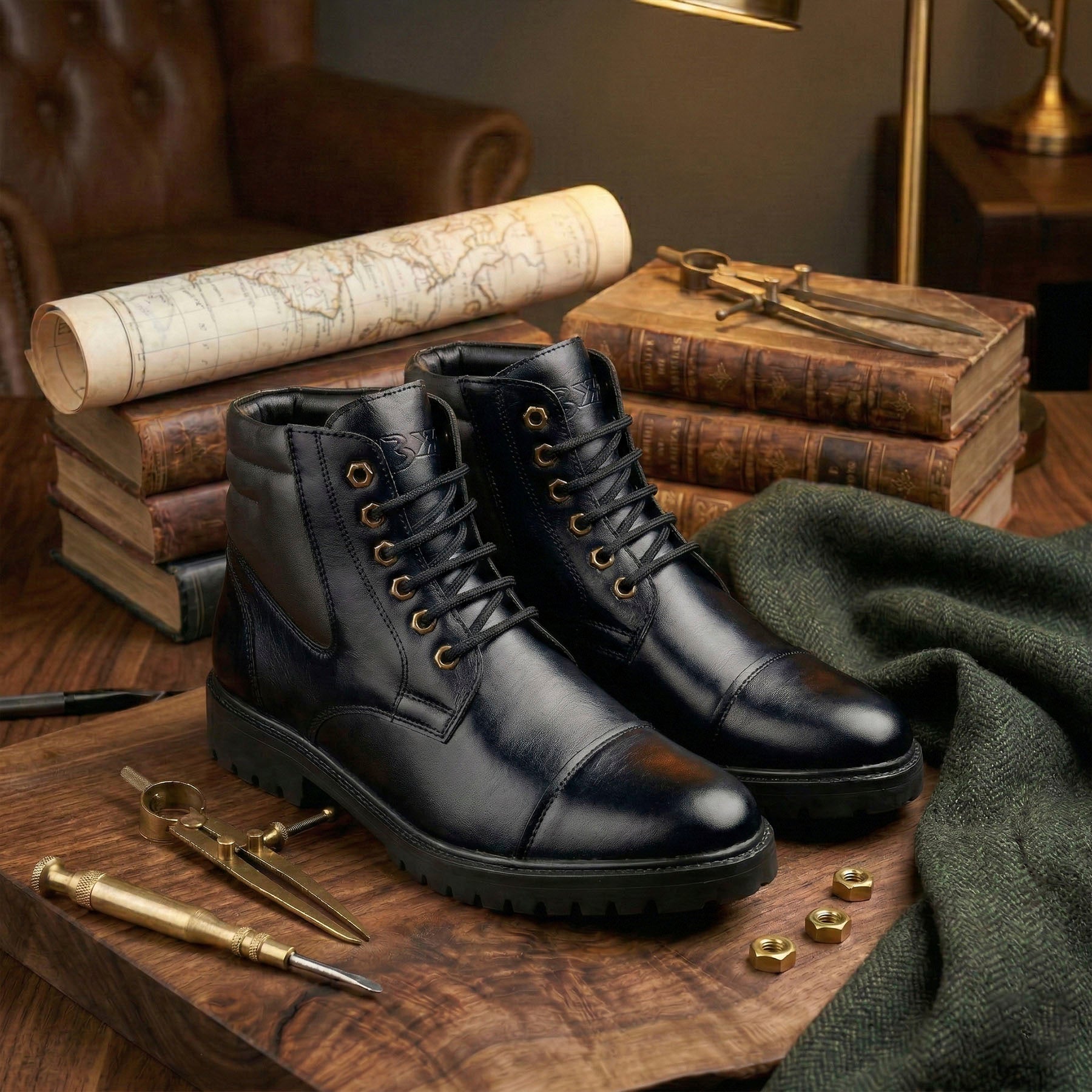 Baxxico Lace-up Ankle Stylish Boots for Men
