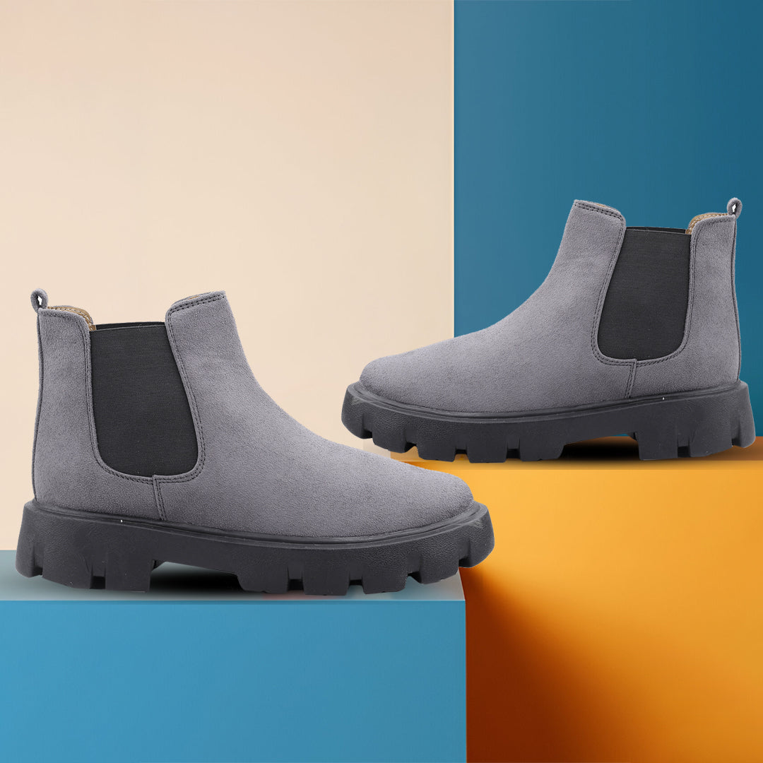 Baxxico Vegan Suede Ultra Comfortable Slip-on Boots for Men