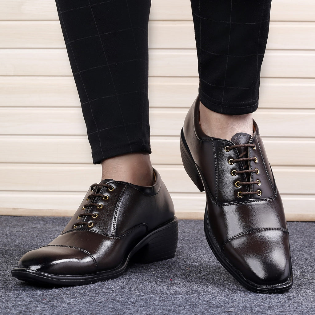 Mens Height Increasing Formal Office Wear Lace Up Shoe