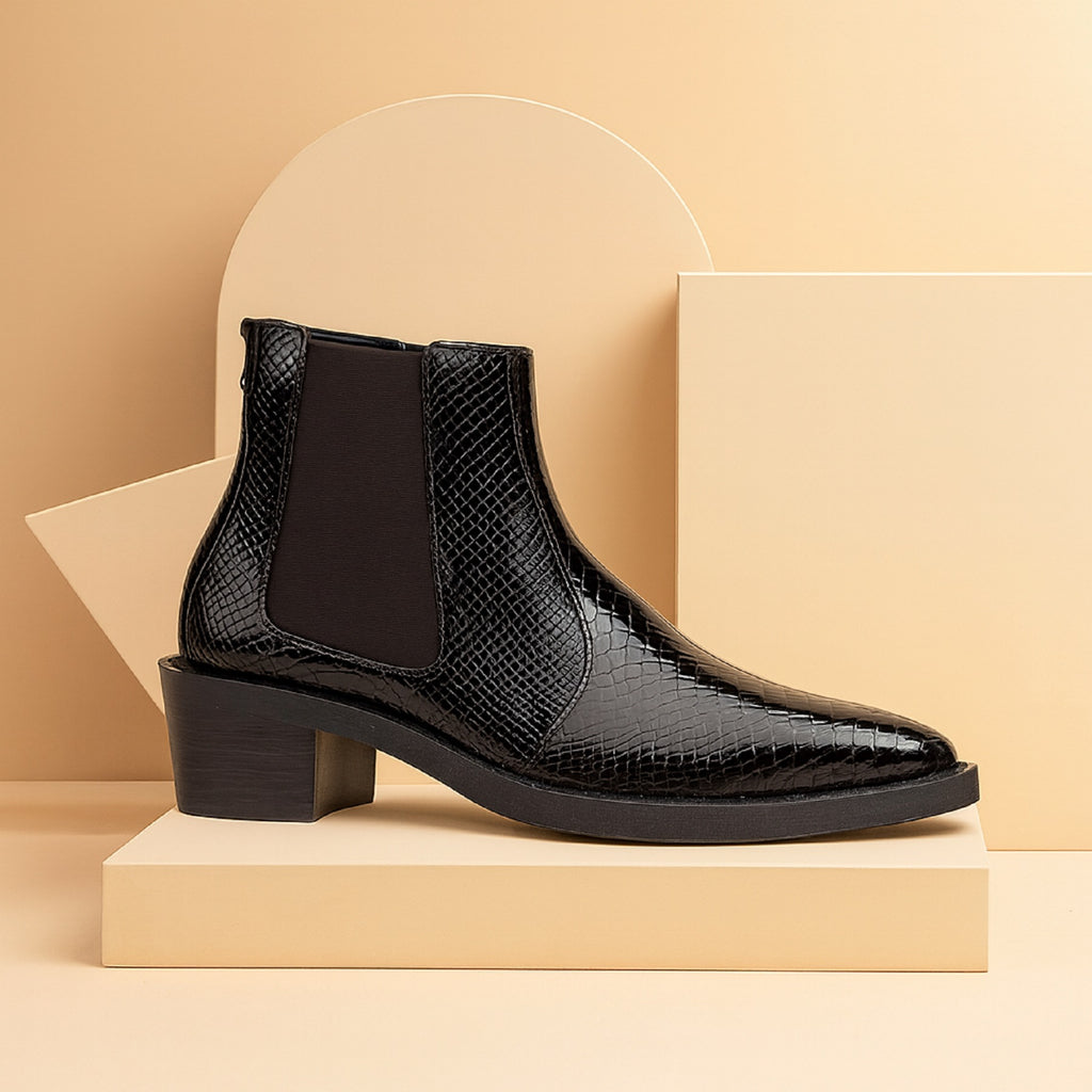 BAXXICO Mens Elevator Boots with 2 Inches Heel Height Boost