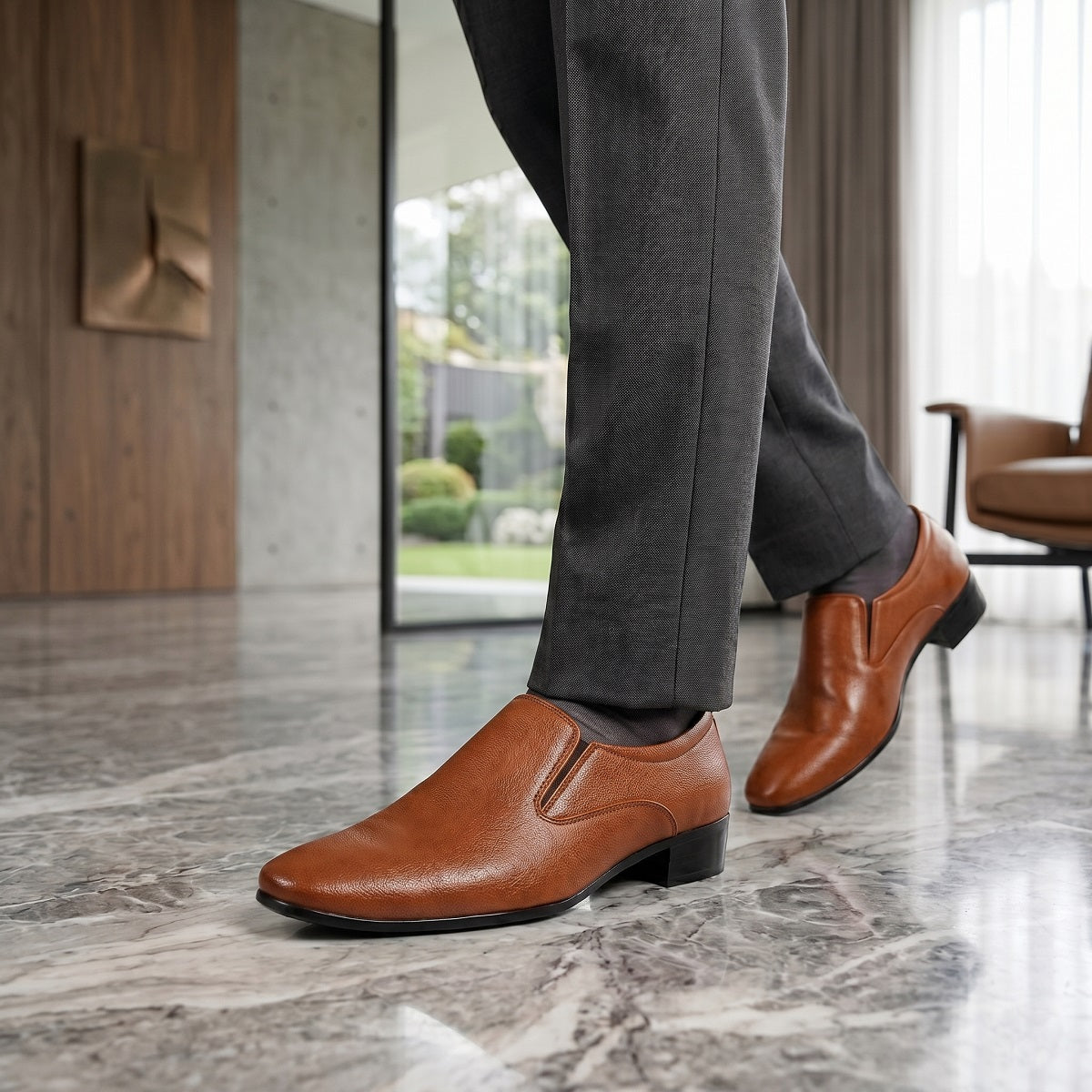 BAXXICO Height Increasing Elevator Slip-on Formal Shoes for Men