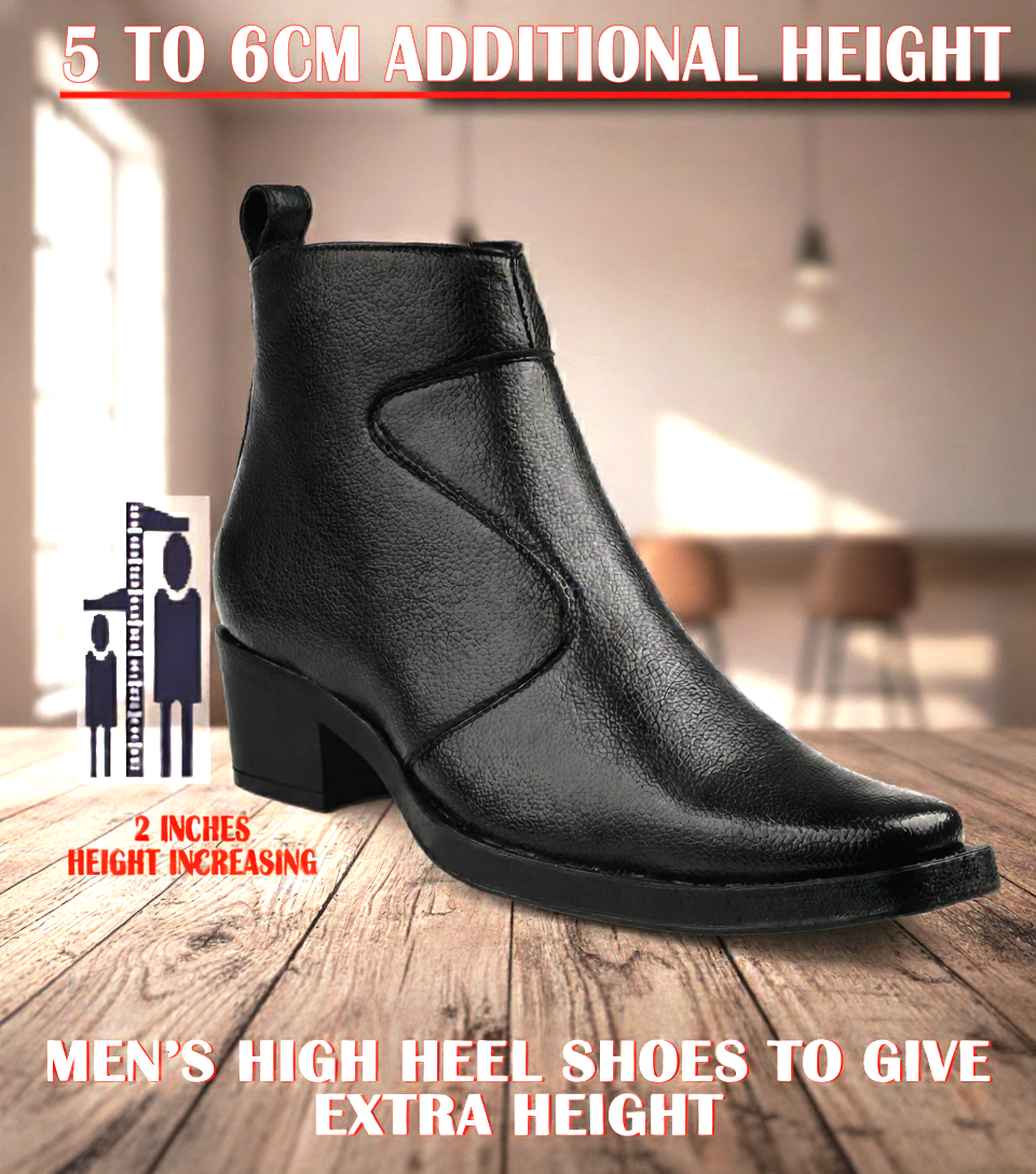 BAXXICO Mens 2 Inch Heel Height Increasing Boots