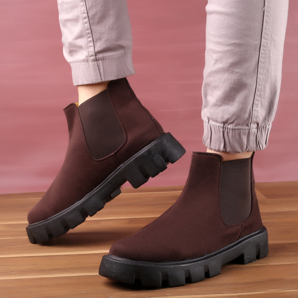 Baxxico Vegan Suede Ultra Comfortable Slip-on Boots for Men