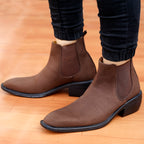BAXXICO Mens Suede British Formal and Casual Wear Chelsea Boots