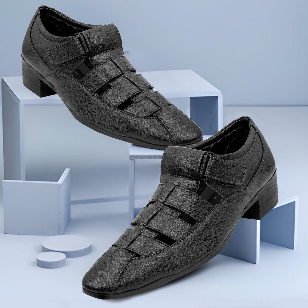 BAXXICO Mens Height Increasing Formal Roman Sandals
