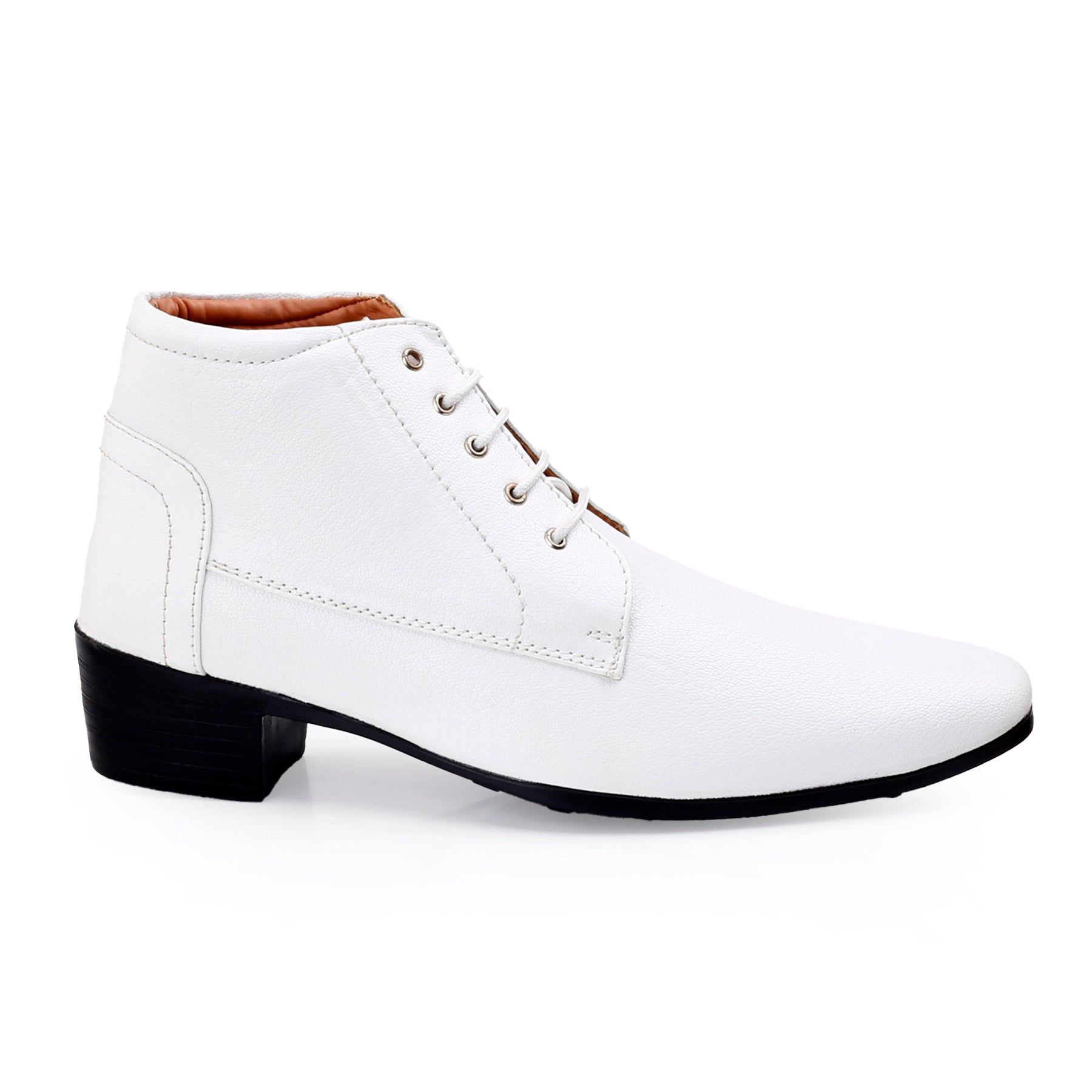 Mens Height Increasing Derby Faux Vegan Leather Formal Wear Boots