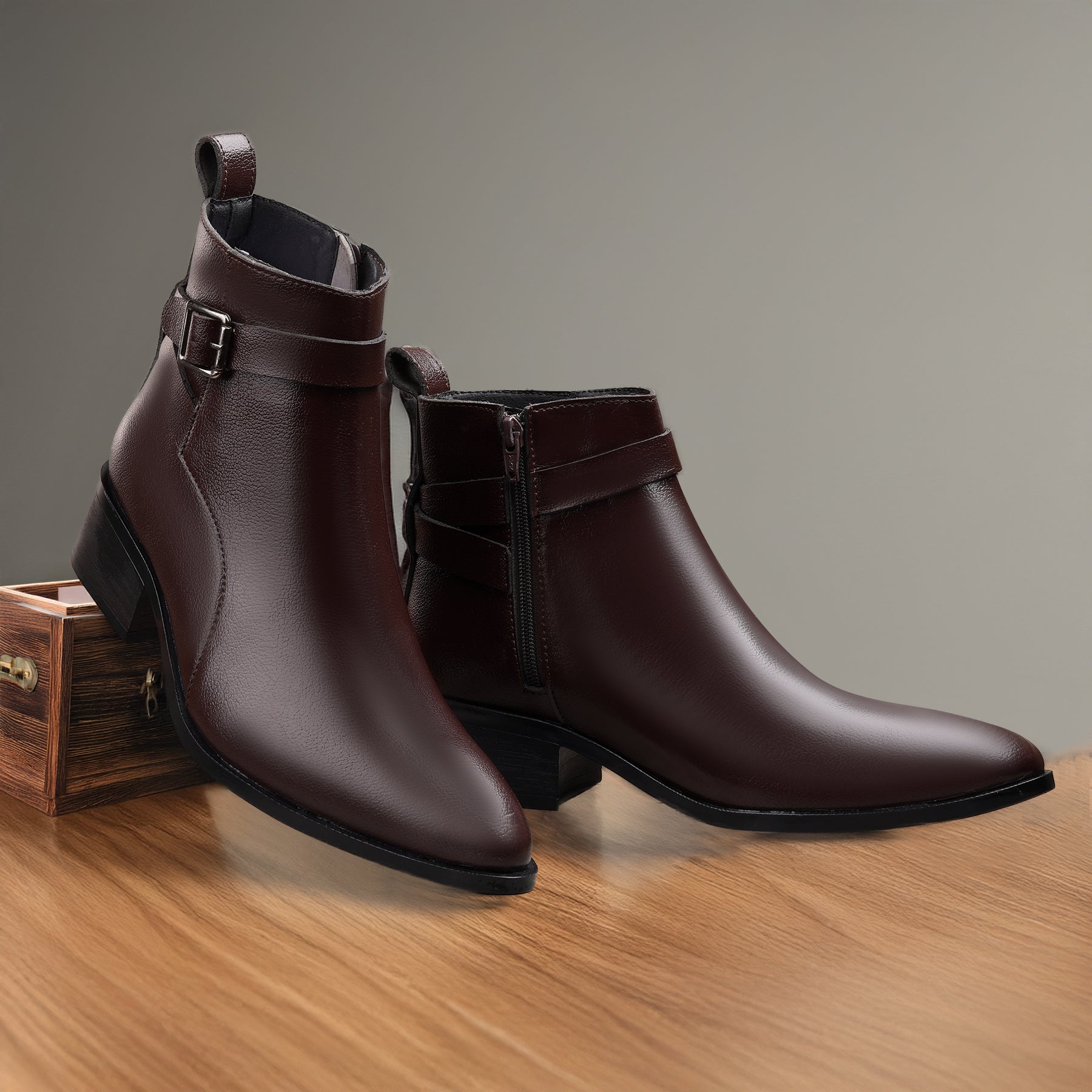 BAXXICO Mens Height Boost Boots for Formal & Casual Wear
