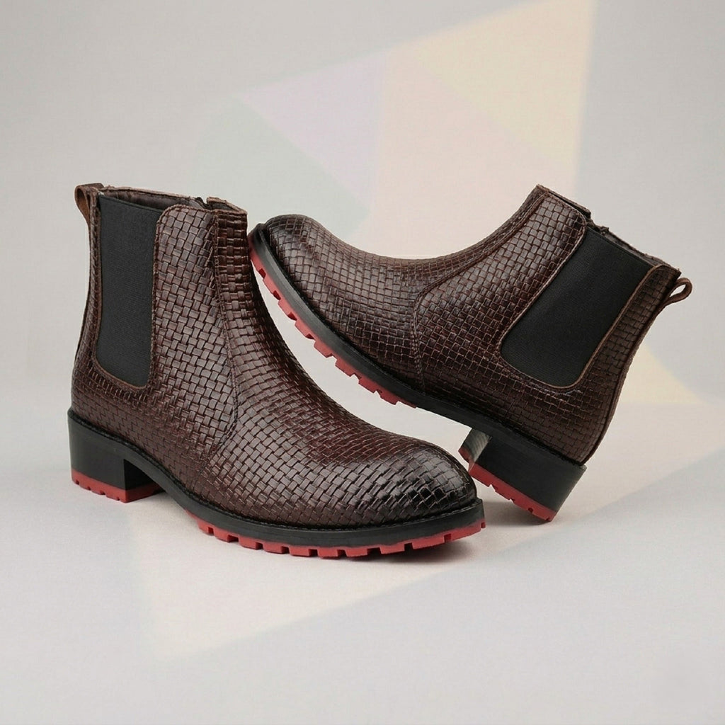 BAXXICO Stylish High Heel Boots with Premium Textured Designer Finish