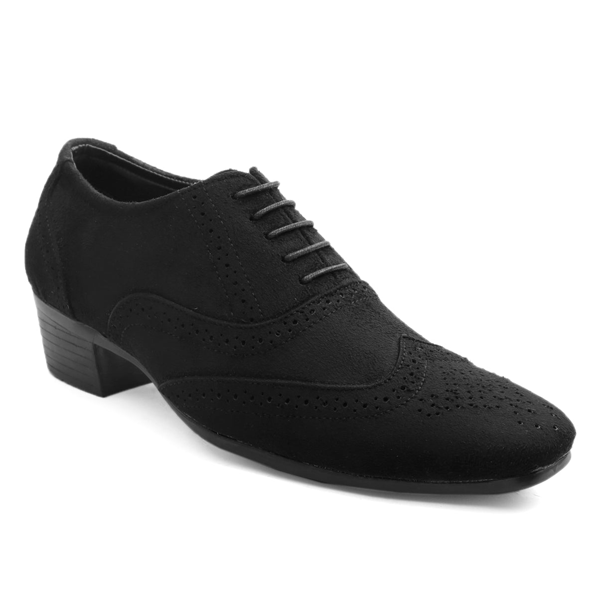 BAXXICO Mens Suede Height Increasing Casual Oxford Brogue Shoes All Occasions