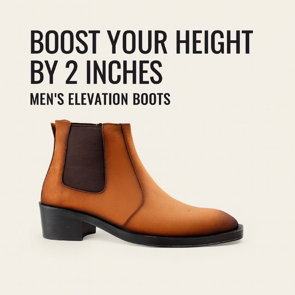 BAXXICO Mens 5–6 CM Invisible Height Boost Boots