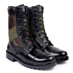 BAXXICO Mens Pure Vegan Leather High Ankle Army Boots