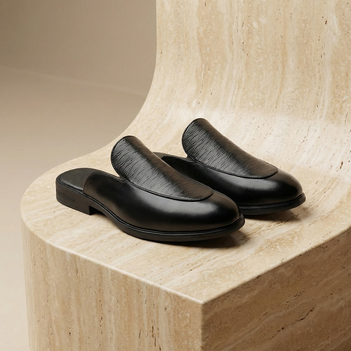 BAXXICO Luxury Slip On Mule Shoes for Smart Casual & Party Looks
