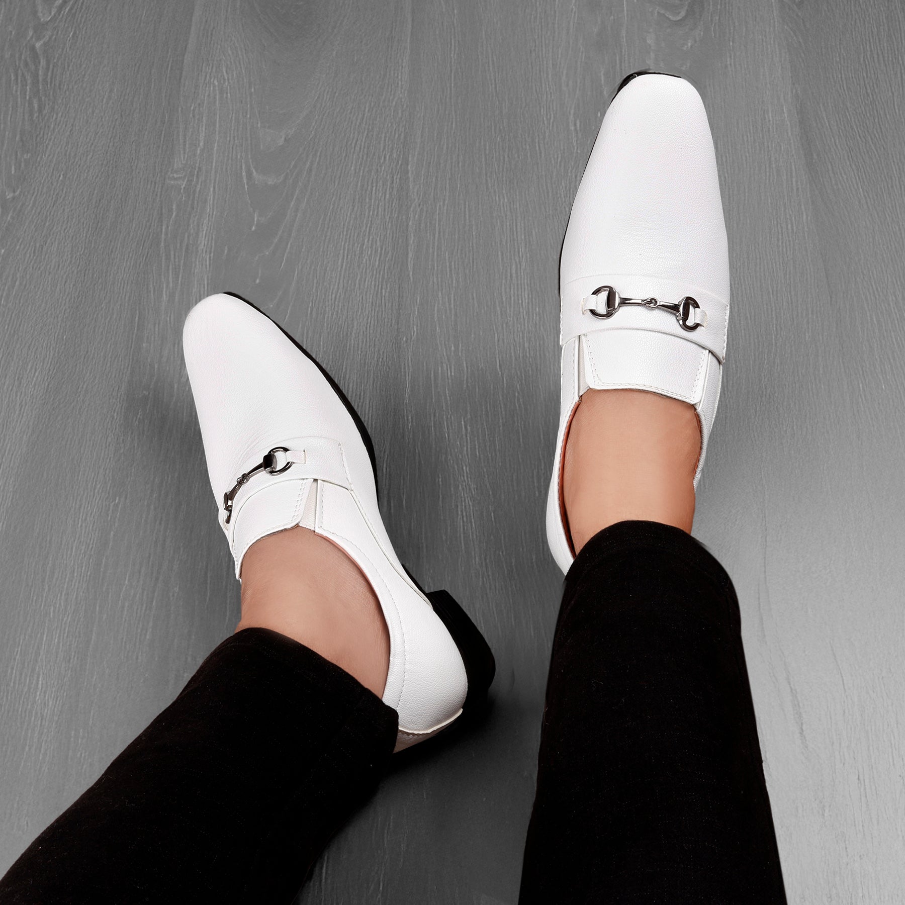BAXXICO Mens Formal Height Increasing Slip On Buckle Shoes