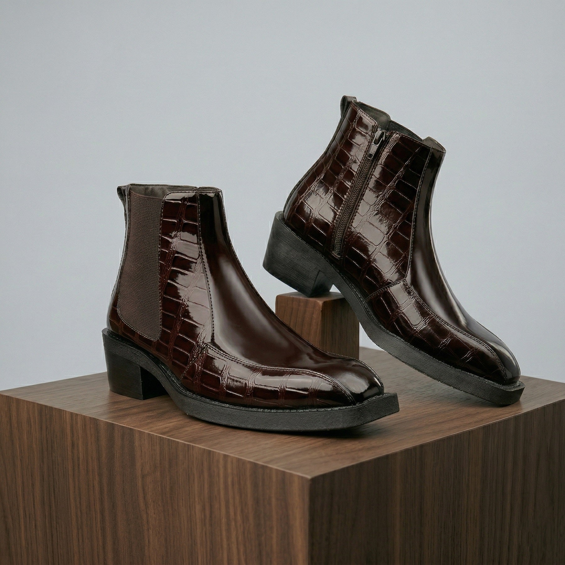 BAXXICO Mens Elevator Boots for Extra 2 Inches Height