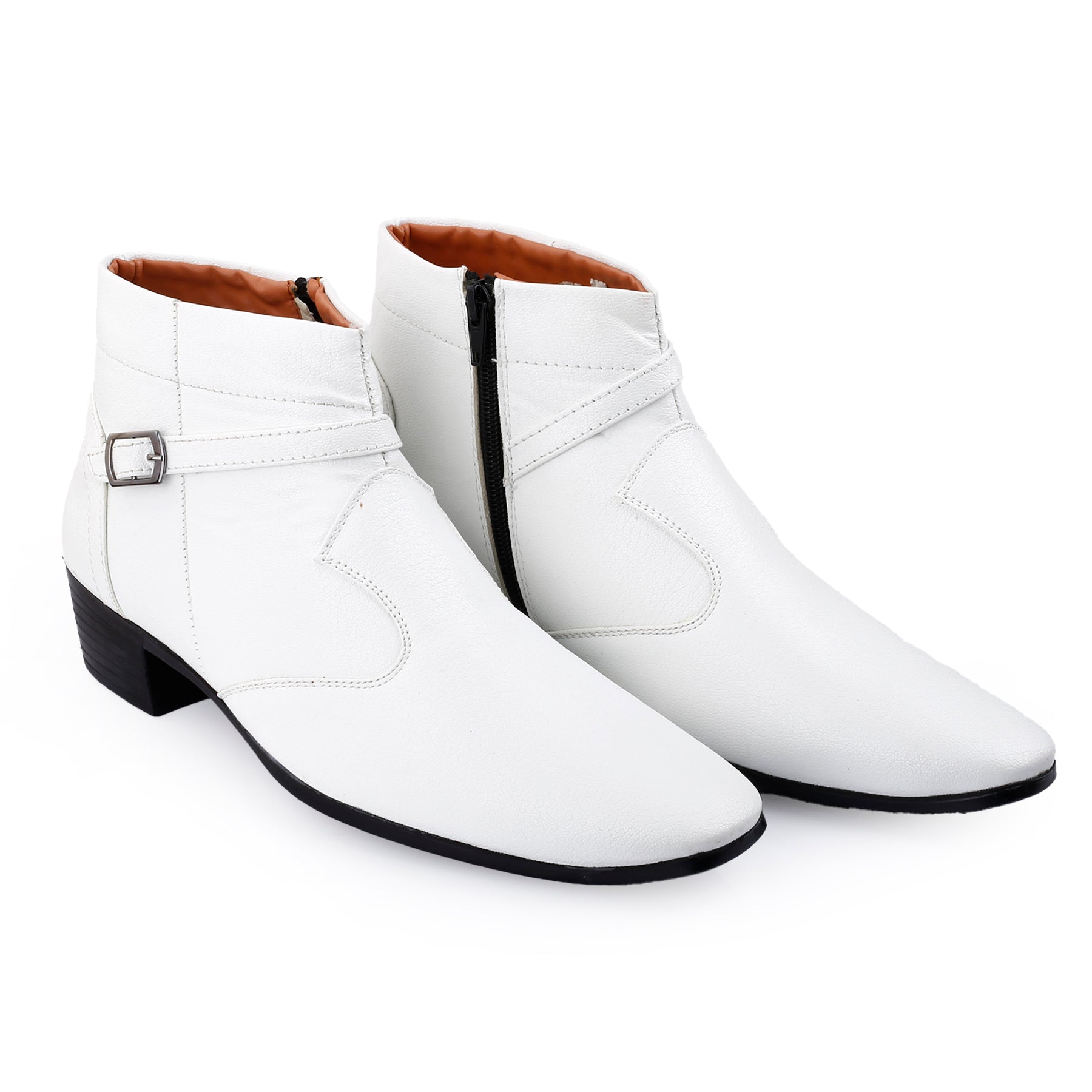 BAXXICO 2 Inch Height Increasing Ankle Zipper Boots For Men