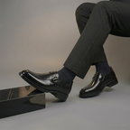Baxxico Mens Premium Classic Slip On Monk Strap Shoes