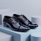 BAXXICO Faux Vegan Leather Partywear Lace up Formal Shoes for Men
