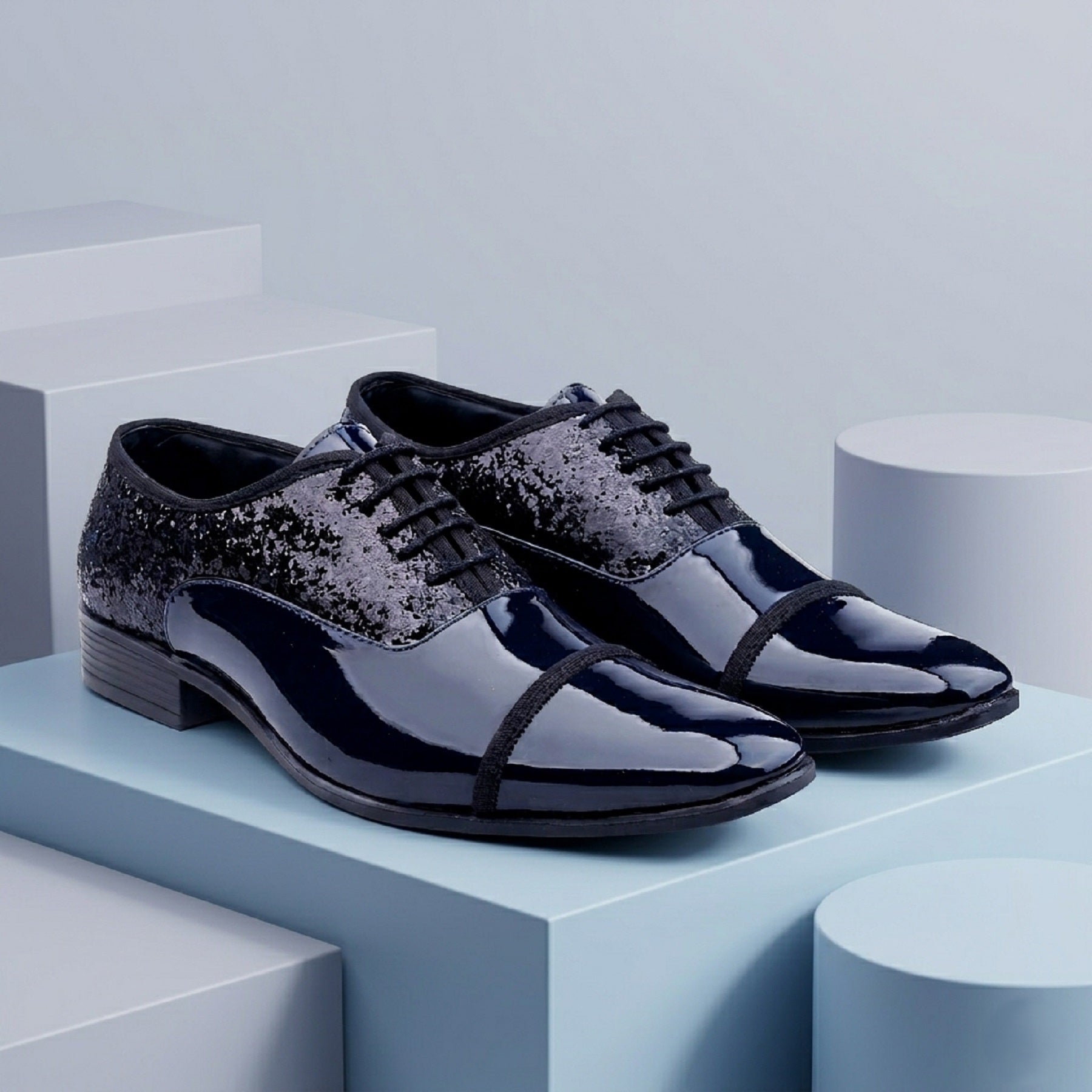 BAXXICO Faux Vegan Leather Partywear Lace up Formal Shoes for Men