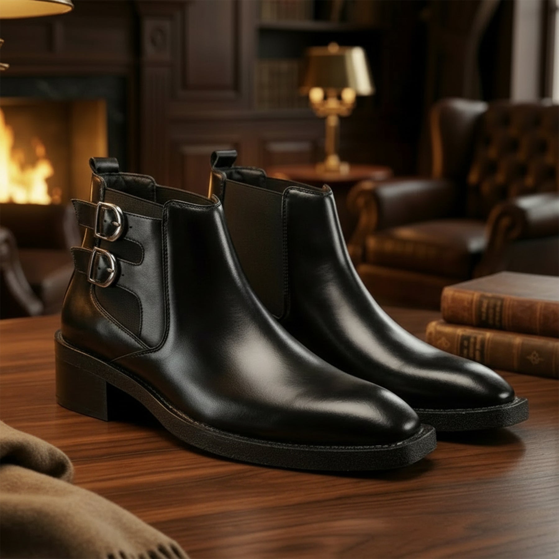 BAXXICO Mens Formal Chelsea Boots Extra Height Lift Comfortable Fashion Boots