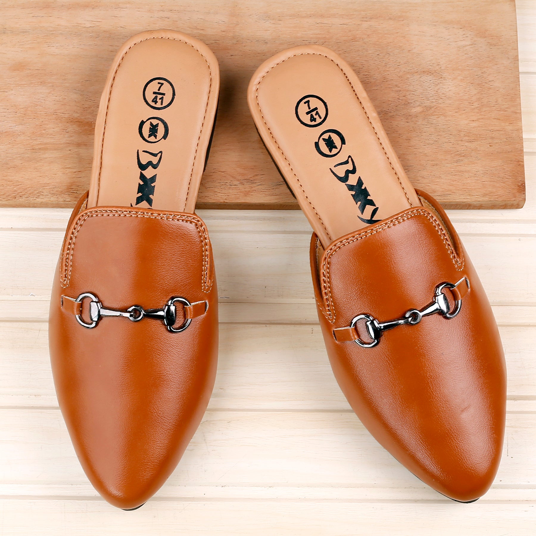 BAXXICO Mens Vegan Leather Material Latest Stylish Mules