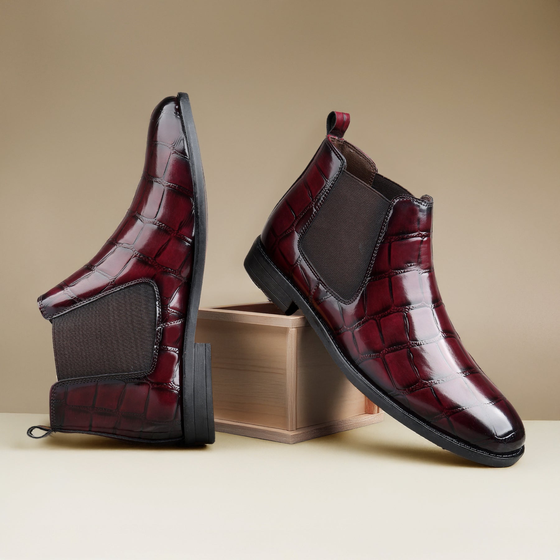 BAXXICO Mens Premium Vegan Leather Stylish Boots Durable Comfortable & Timeless Design