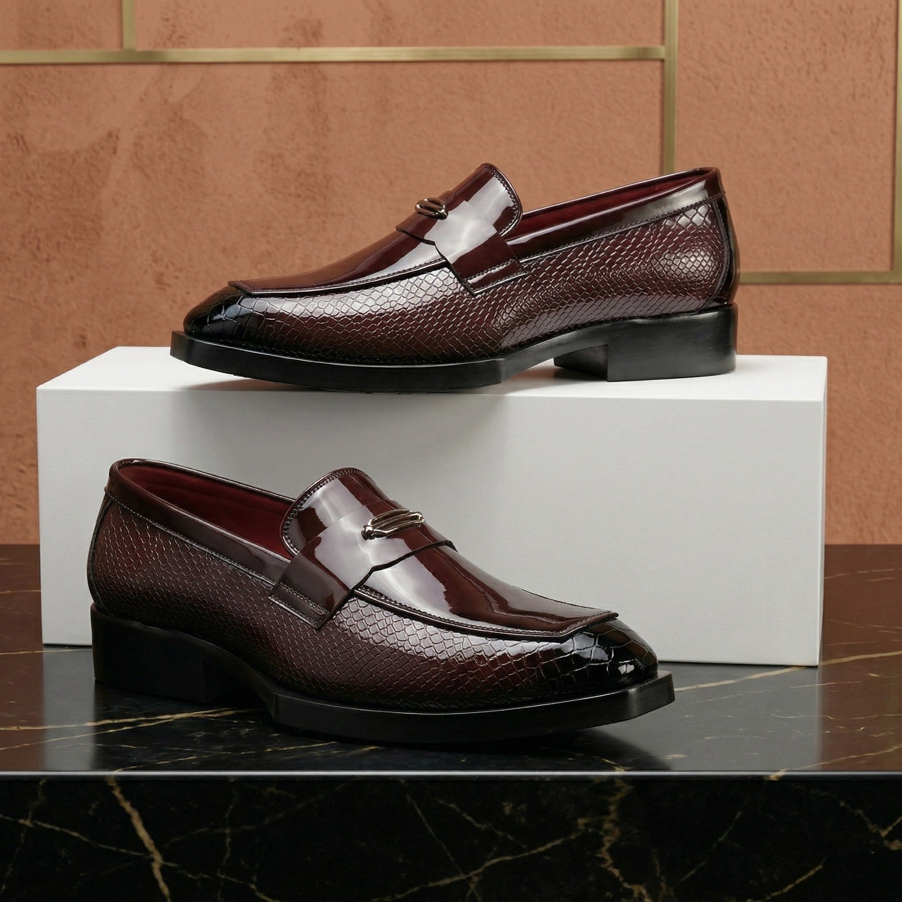 BAXXICO Luxury Party Wear Shoes with Elevated Heel Design for Men