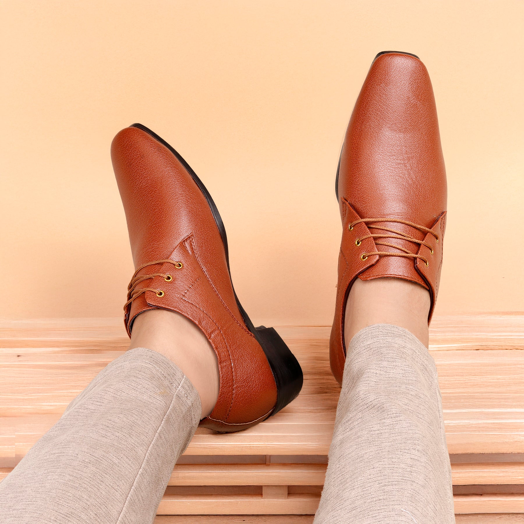 Mens Office Wear Height Increasing Derby Formal Shoes