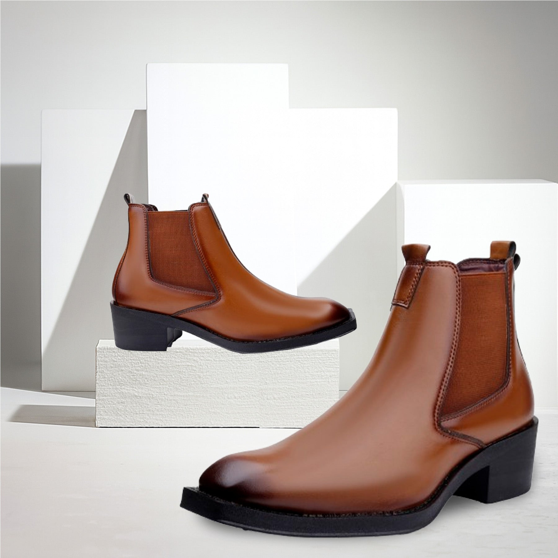 BAXXICO Mens 2 Inches Stylish Height Lifting Boots