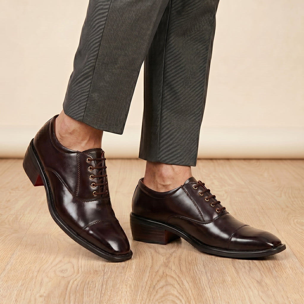 Mens Height Increasing Formal Office Wear Lace Up Shoe