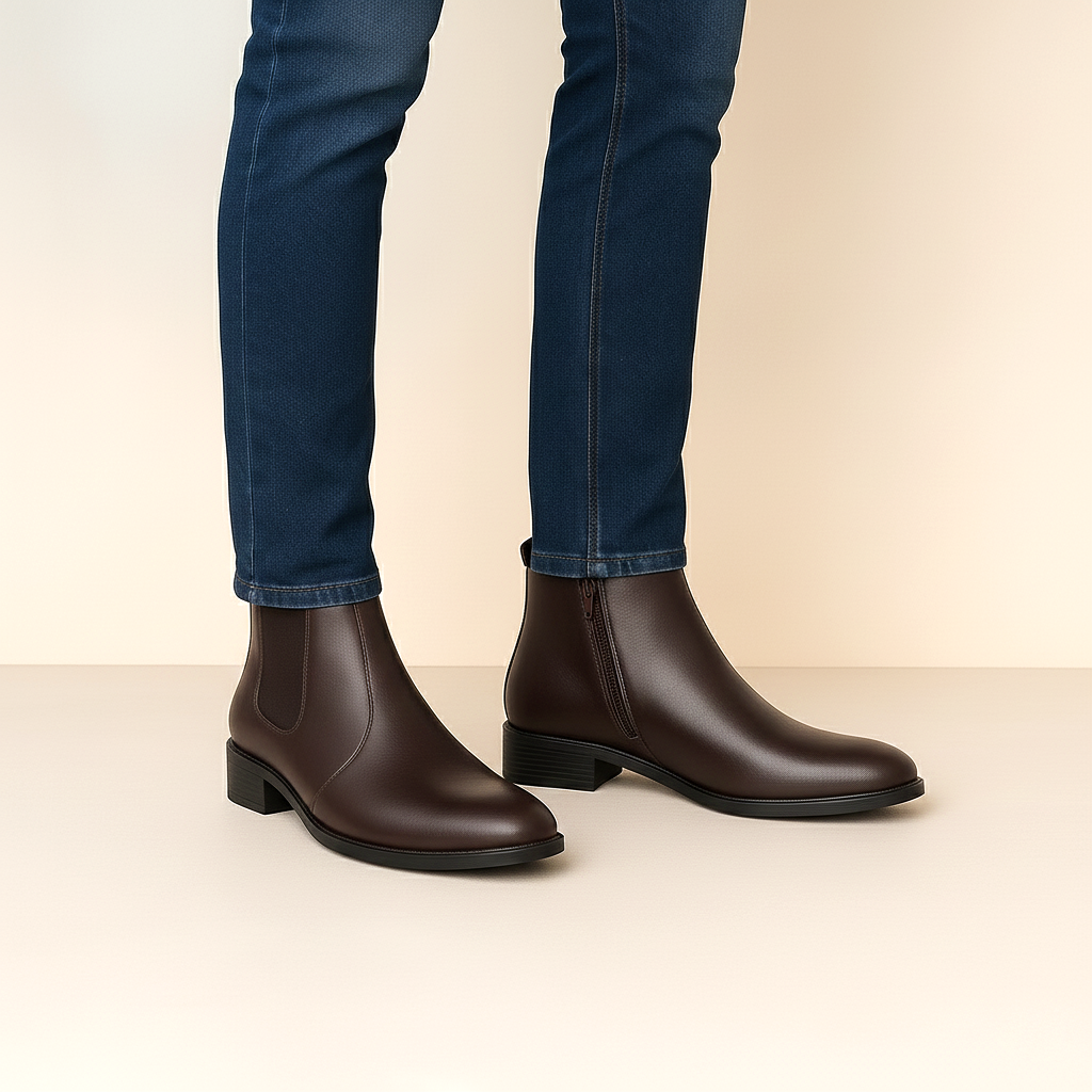 BAXXICO Mens Classic Elevator Boots Height Increase 2 Inches