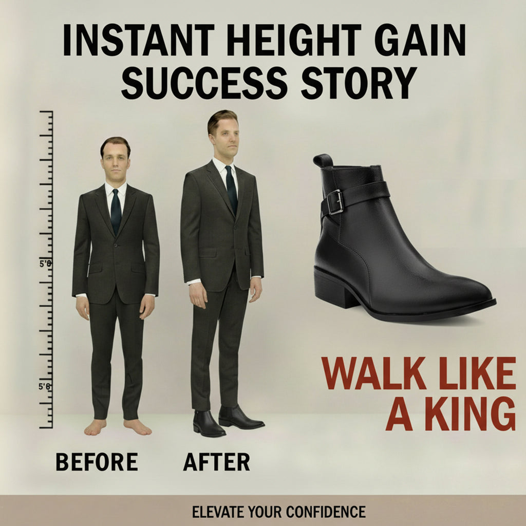 BAXXICO Mens Height Boost Boots for Formal & Casual Wear