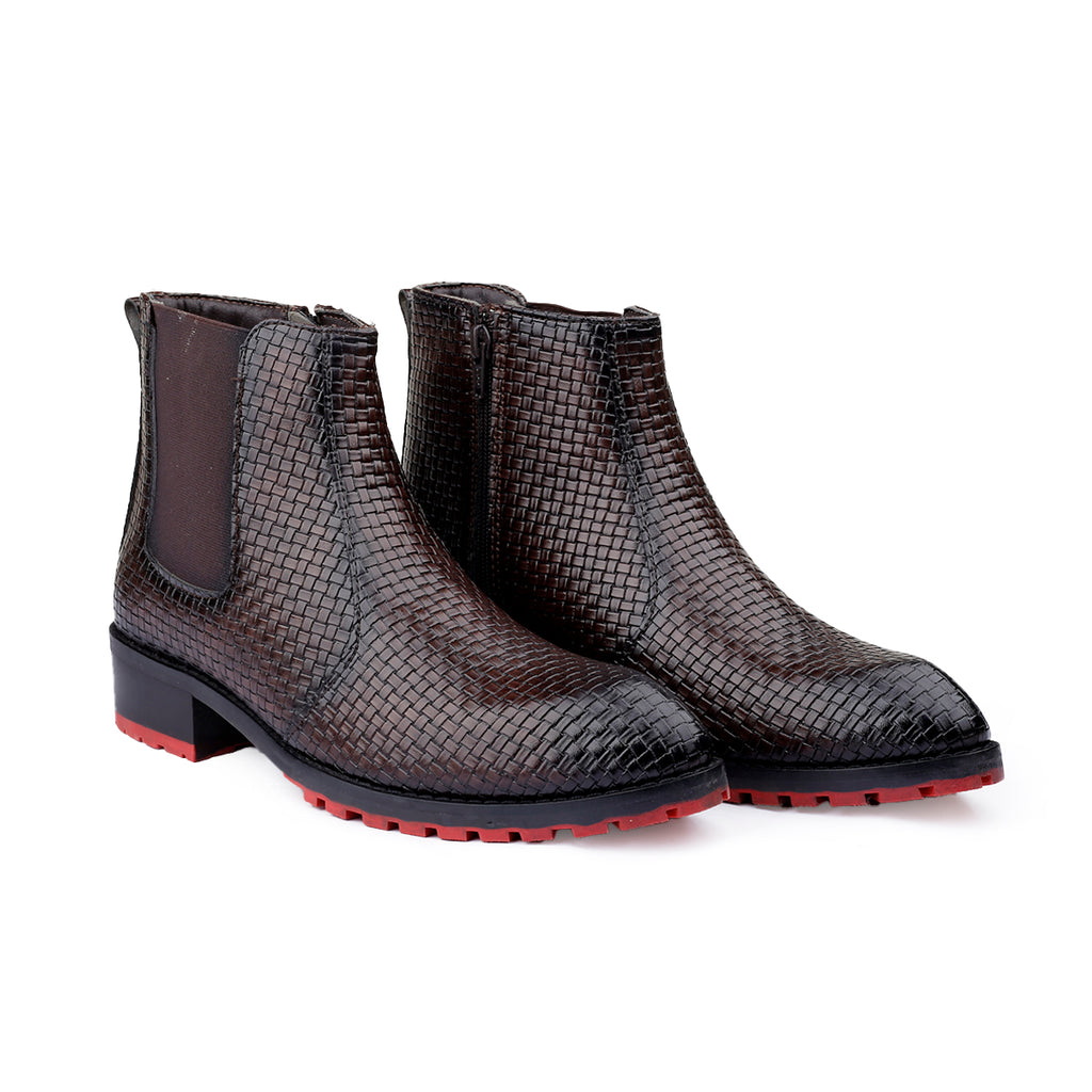 BAXXICO Stylish High Heel Boots with Premium Textured Designer Finish