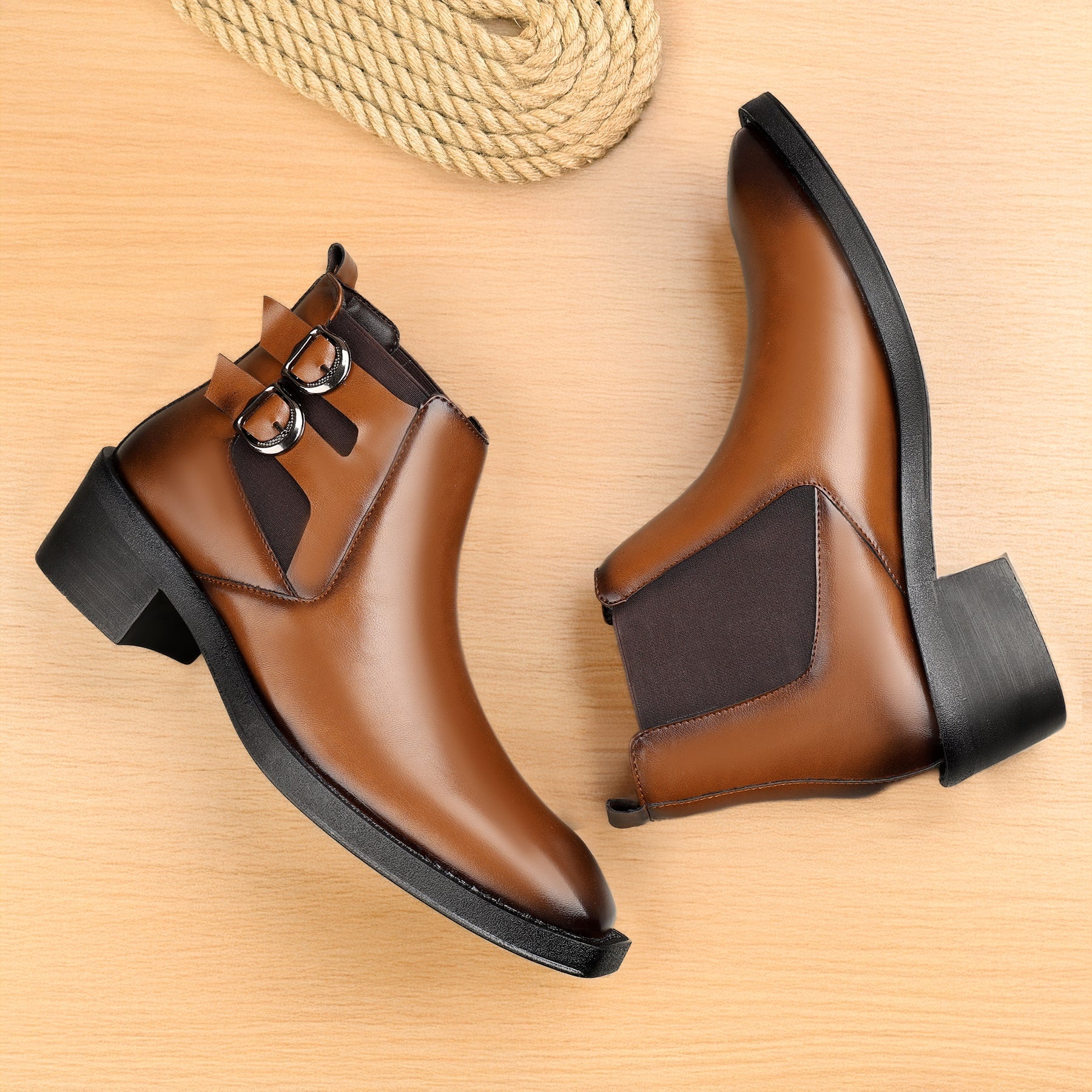 BAXXICO Mens Formal Chelsea Boots Extra Height Lift Comfortable Fashion Boots