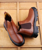 BAXXICO Faux Vegan Chelsea Ankle Slip on Boots for Men