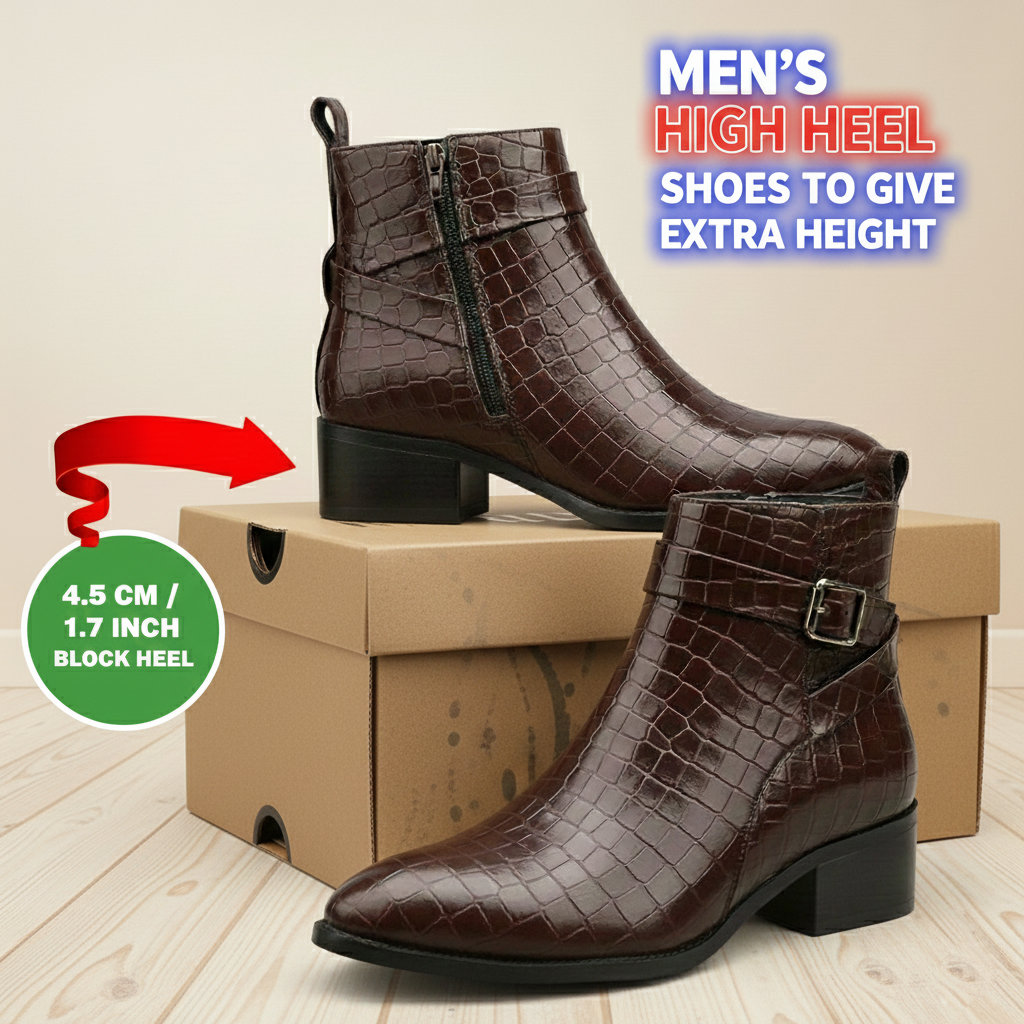 BAXXICO Elevation Plus Mens Height-Enhancing Boots 4.5 cm Lift