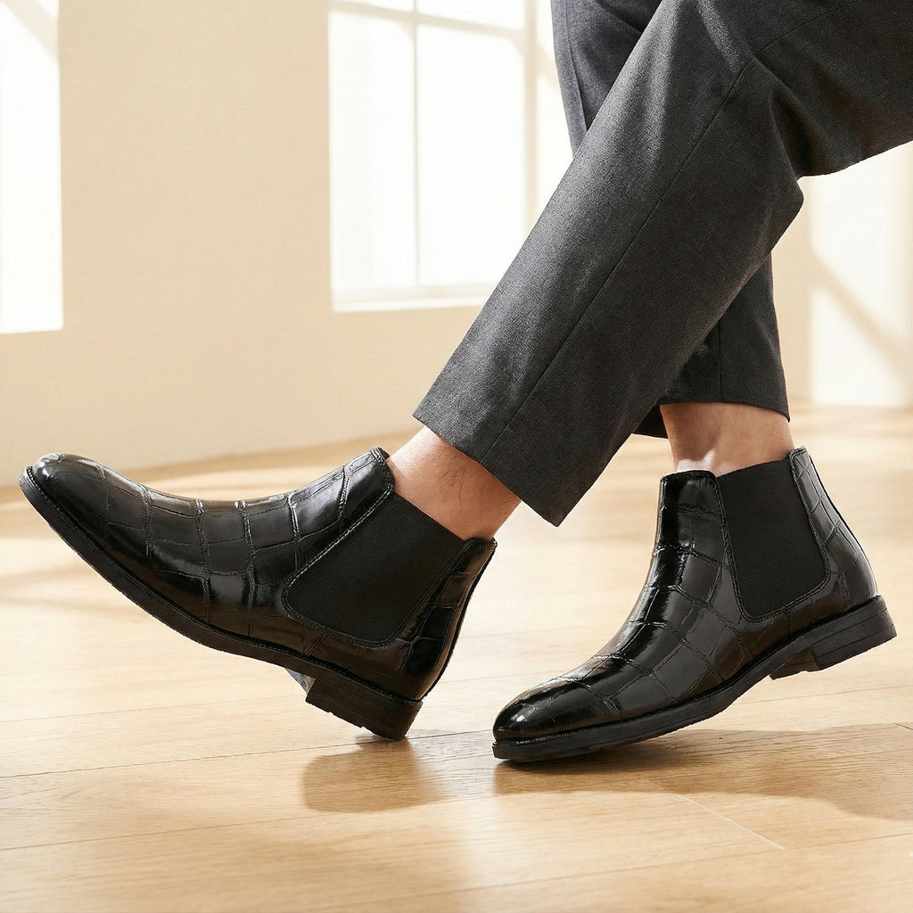 BAXXICO Mens Premium Vegan Leather Stylish Boots Durable Comfortable & Timeless Design