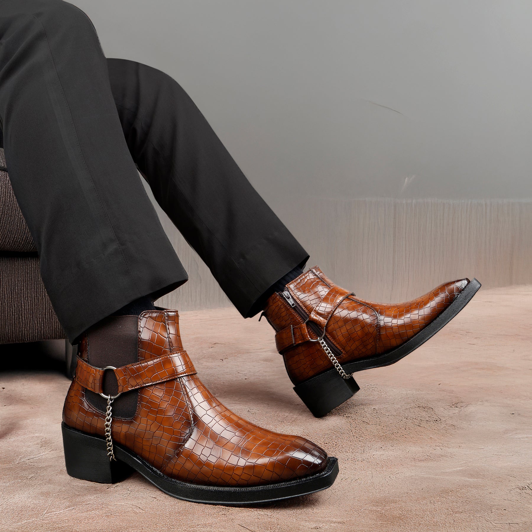 BAXXICO Mens HiddenLift Boots 5-6 CM Elevation