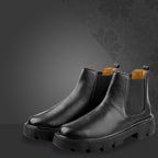 BAXXICO Faux Vegan Chelsea Ankle Slip on Boots for Men