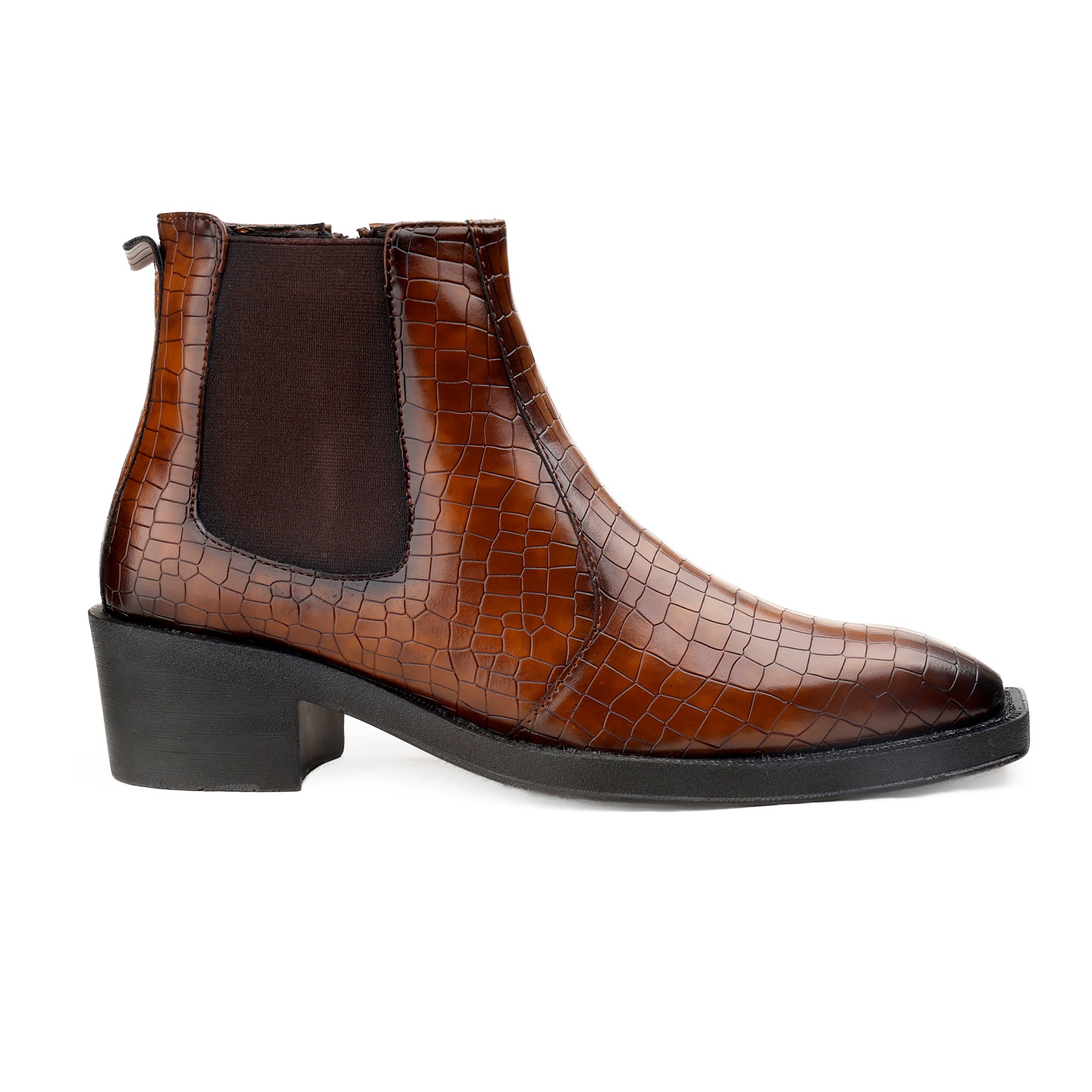 BAXXICO Mens 2 Inch Heel Height Boots Stylish Elevation with Comfort
