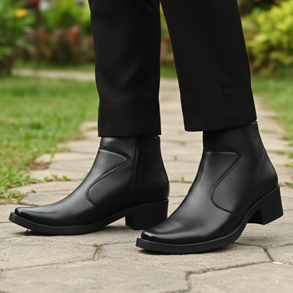 BAXXICO Mens 2 Inch Heel Height Increasing Boots
