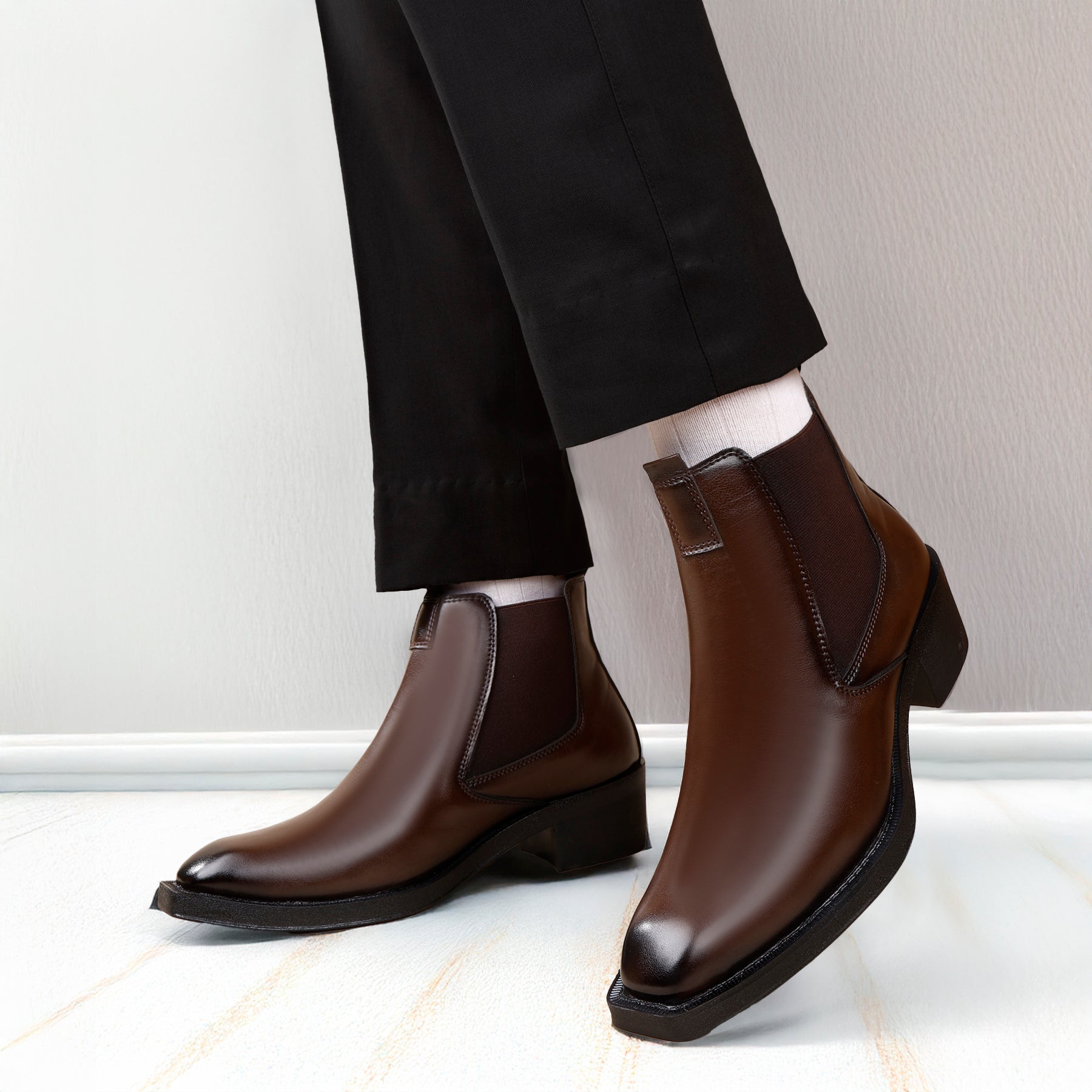 BAXXICO Mens 2 Inches Stylish Height Lifting Boots
