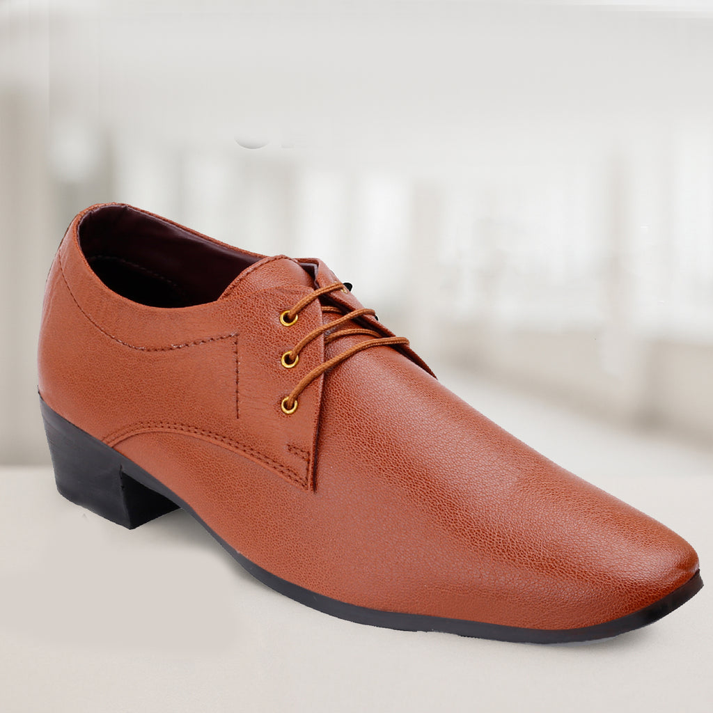 Mens Office Wear Height Increasing Derby Formal Shoes