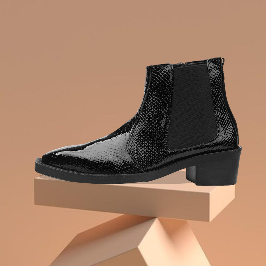 BAXXICO Mens Elevator Boots with 2 Inches Heel Height Boost