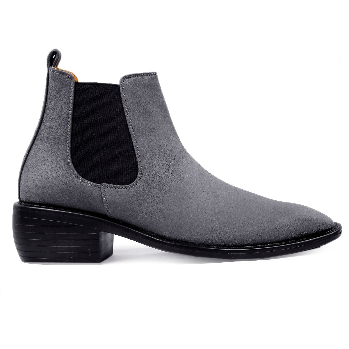 BAXXICO Mens Height Increasing Suede British Formal and Casual Wear Chelsea Boots