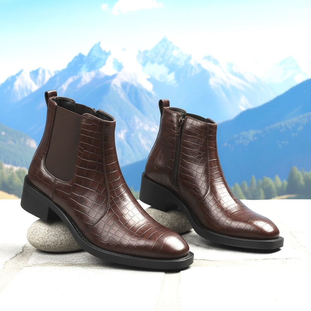 BAXXICO Mens 2 Inch Heel Height Boots Stylish Elevation with Comfort