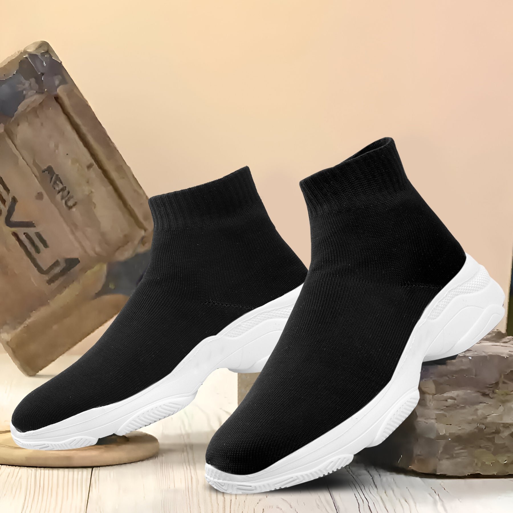 Baxxico Mens Lightweight Sock Shoes  Ultra Comfortable Slip On Sneakers