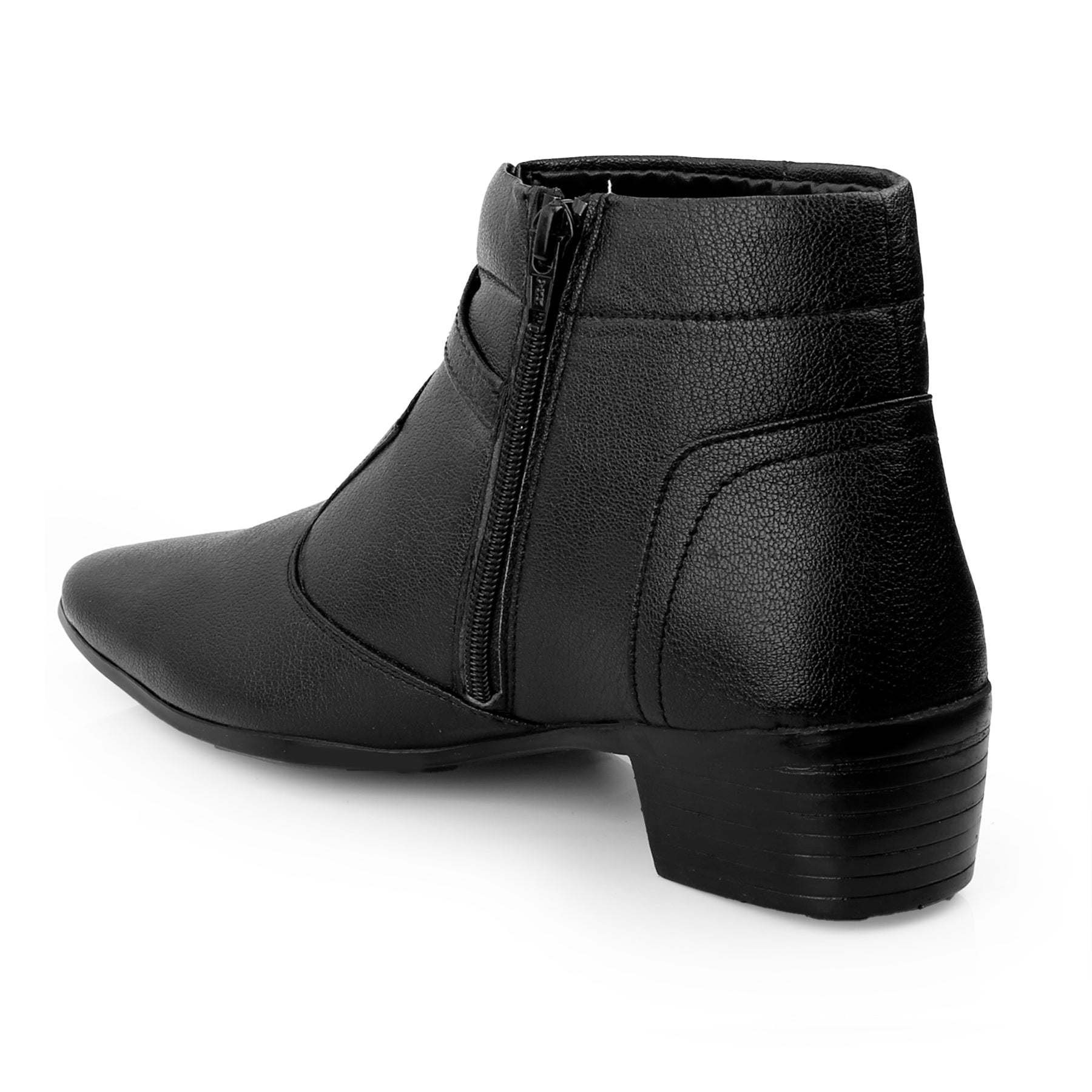 BAXXICO 2 Inch Height Increasing Ankle Zipper Boots For Men