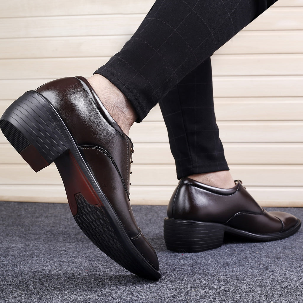 Mens Height Increasing Formal Office Wear Lace Up Shoe