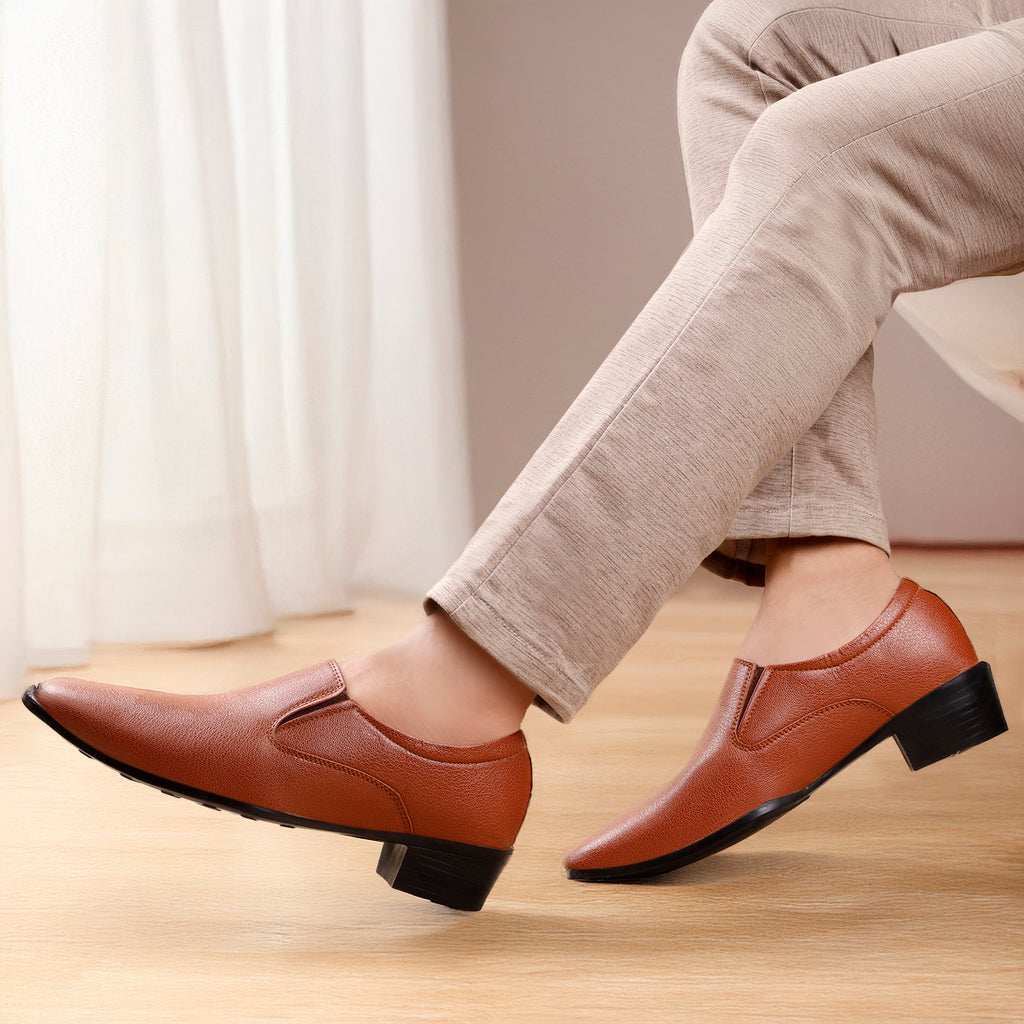 BAXXICO Height Increasing Elevator Slip-on Formal Shoes for Men